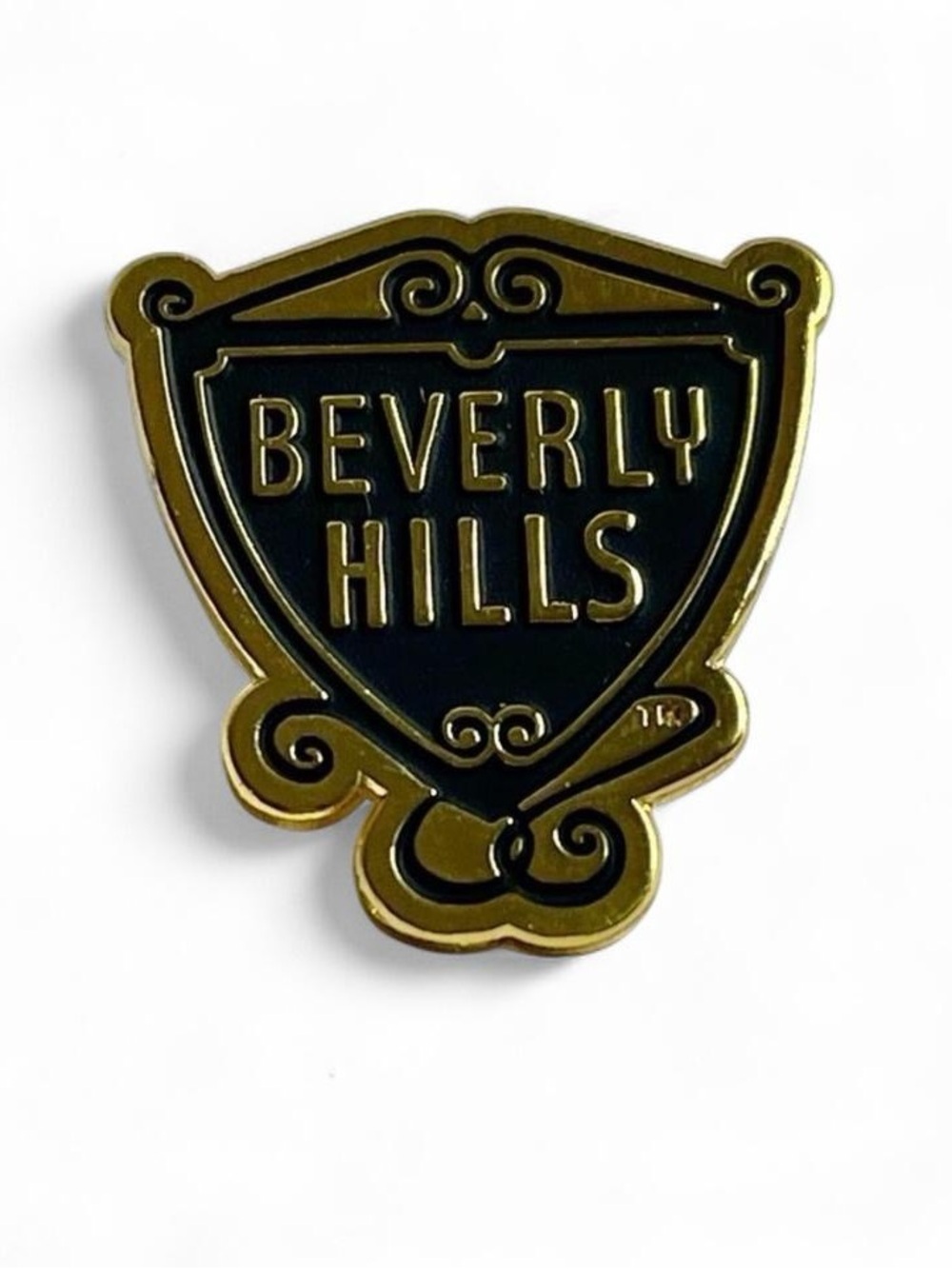 Beverly Hills Logo Gold and Black Enamel Pin